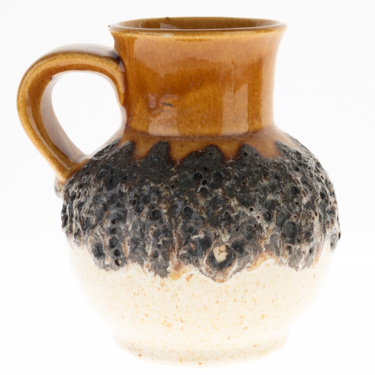 Mid Century West German Glazed Ceramic Pottery Pitcher Jug Antique mid-century-west-german-glazed-ceramic-pottery-pitcher-jug-antique