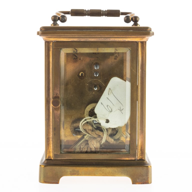 Antique French Parisian Bevelled Glass Brass Carriage Clock - Antique ...