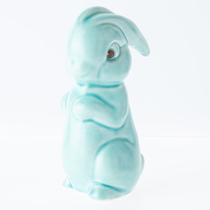 Art Deco Porcelain Ceramic Pottery Bunny Rabbit Figure - Antique ...