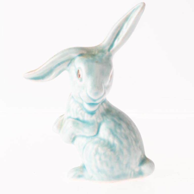 Art Deco Porcelain Ceramic Pottery Bunny Rabbit Figure - Antique ...