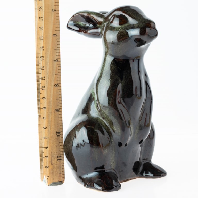 Mid Century Glazed Studio Pottery Ceramic Rabbit Figure - Antique ...