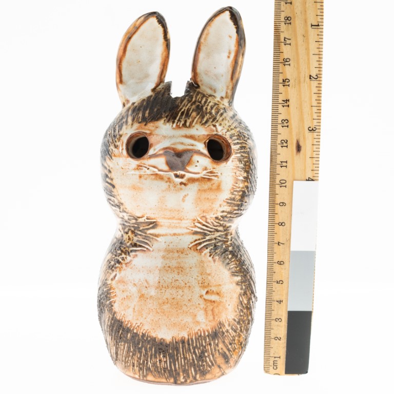 Geo Rabbit Pottery Mid Century Glazed Studio Pottery Ceramic Rabbit Figure - Antique ...
