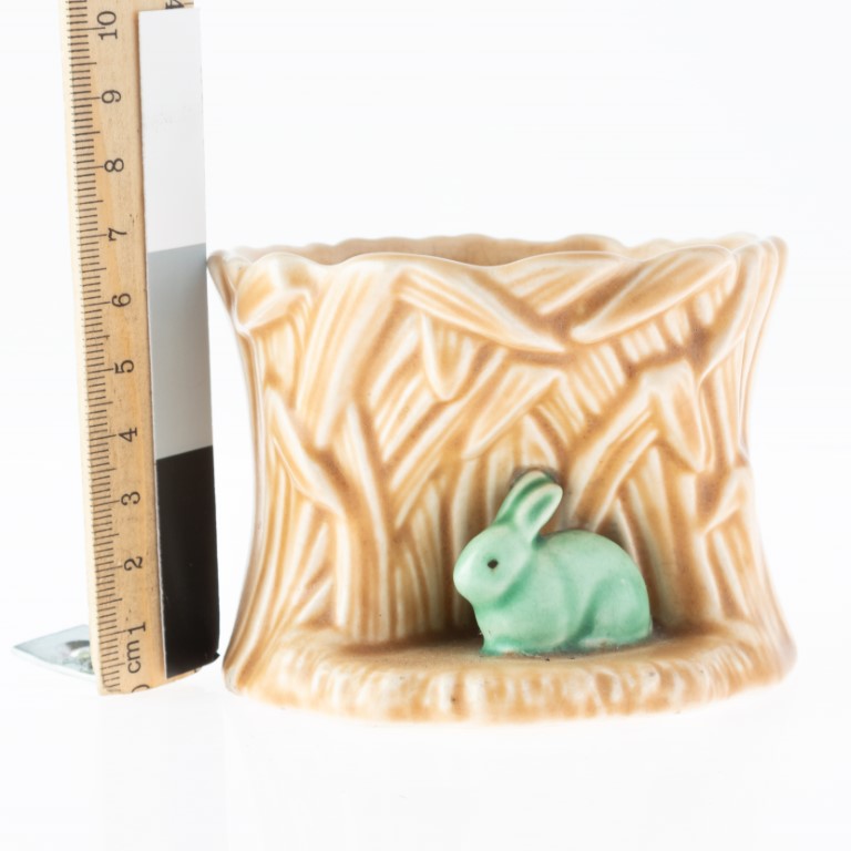 Mid Century Sylvac Polychrome Ceramic Pottery Rabbit Planter Vase ...