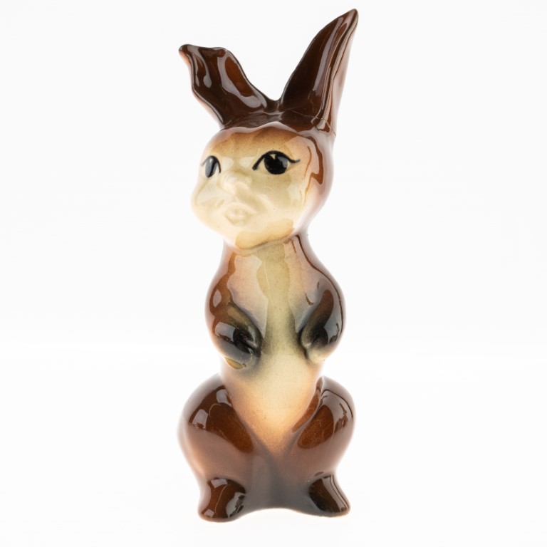 Mid Century Glazed Porcelain Ceramic Rabbit Figure - Antique Auctions ...