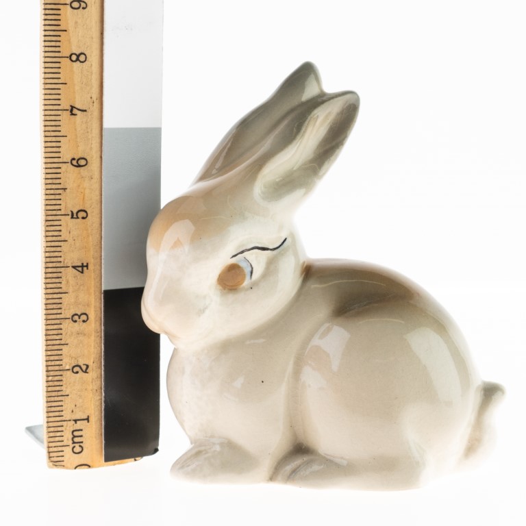 Mid Century Hand Painted Porcelain Ceramic Pottery Rabbit Figure ...