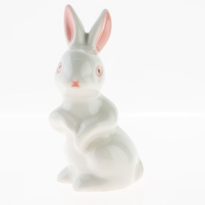 Mid Century Hand Painted Porcelain Ceramic Pottery Rabbit Figure ...